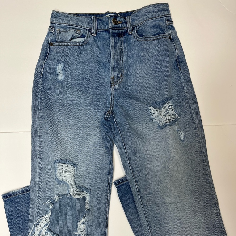 Women’s Jeans Cello High Rise Distressed Dad Boyfriend Denim Size 3/26